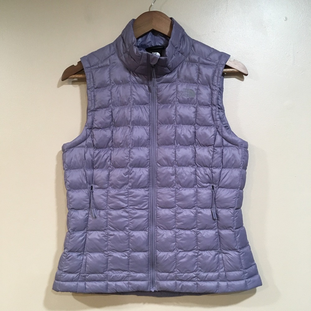 The North Face Thermoball Quilted Puffer Vest Womens S Purple Eco Insulated Hike